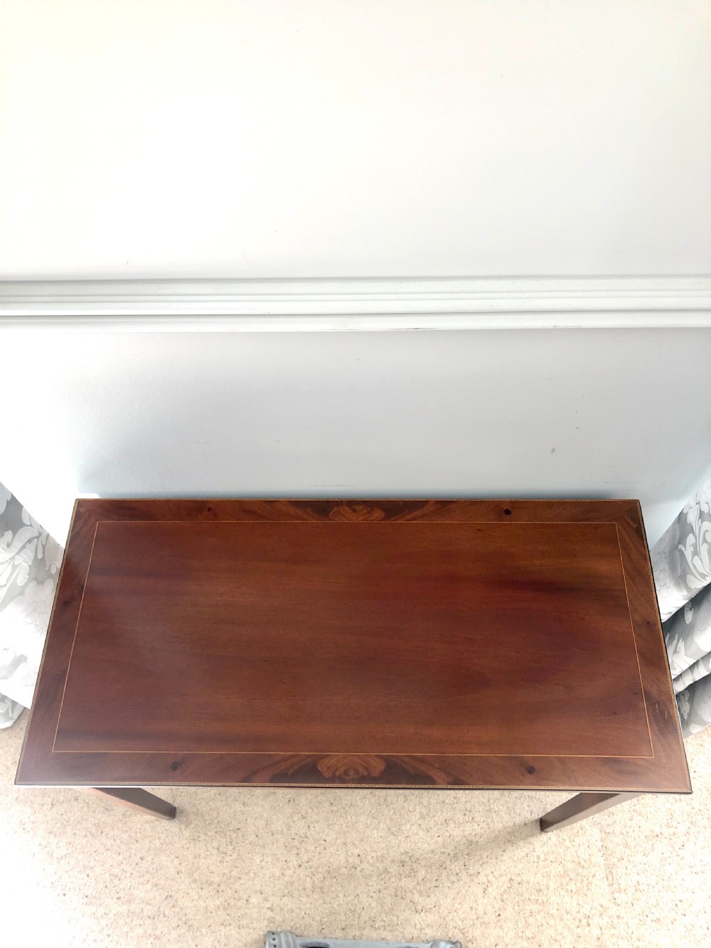 George III Antique Inlaid Mahogany Side Table View IV