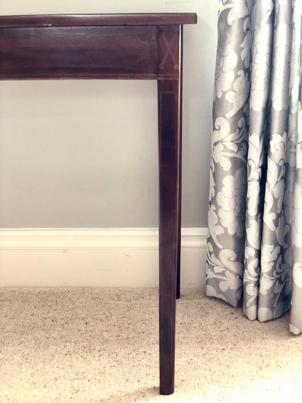 George III Antique Inlaid Mahogany Side Table View VI