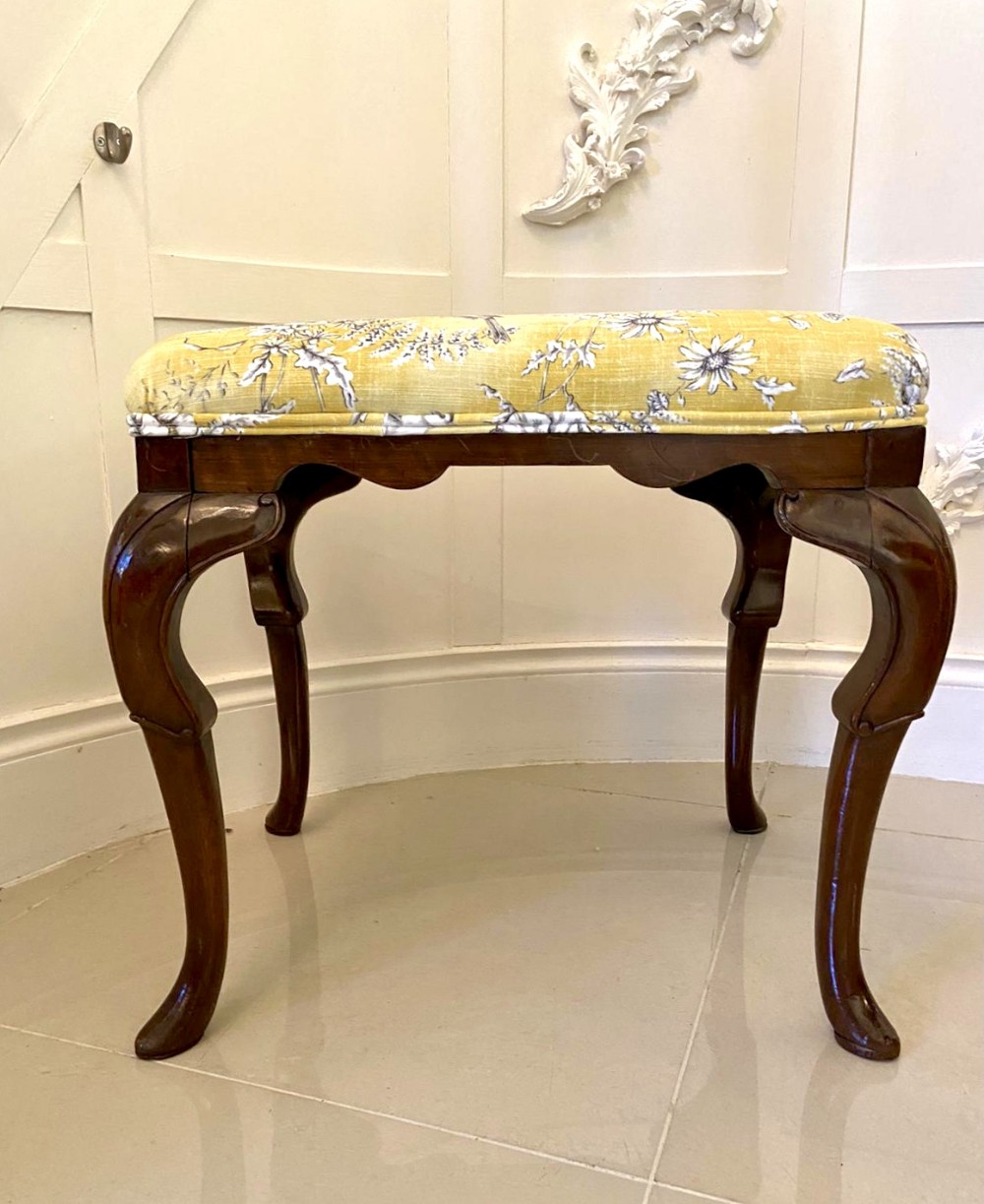 Antique Victorian Walnut Stool