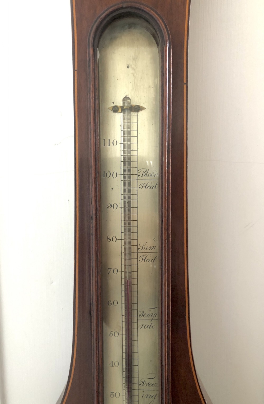 Antique 18th Century George III Inlaid Mahogany Banjo Barometer View III