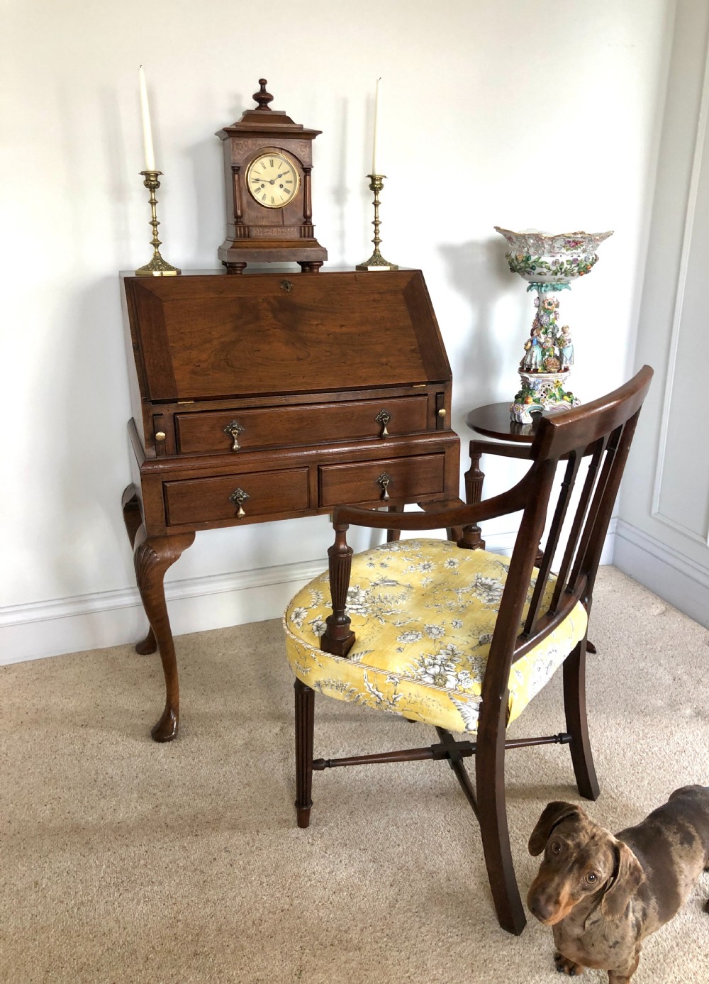  Antique Walnut Bureau View IX