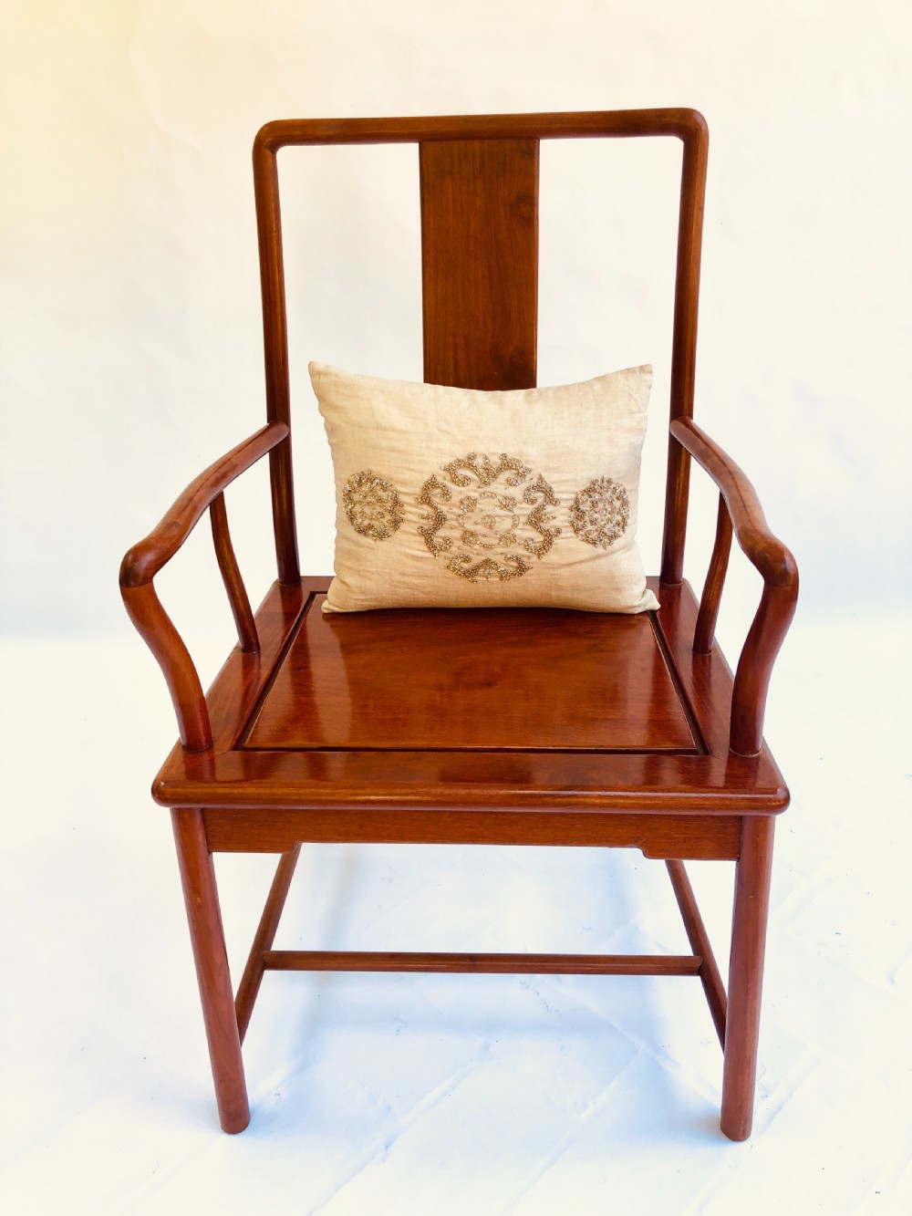  Unusual Antique Hardwood Chinese Armchair
 View II