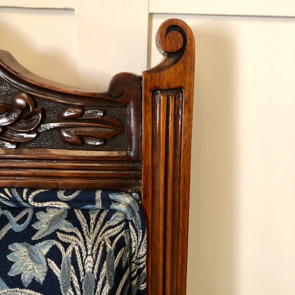  Large Antique Carved Walnut Library Chair
 View VIII