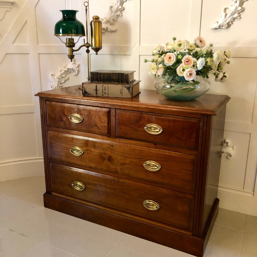  Antique Victorian Walnut Chest of Drawers
 View II