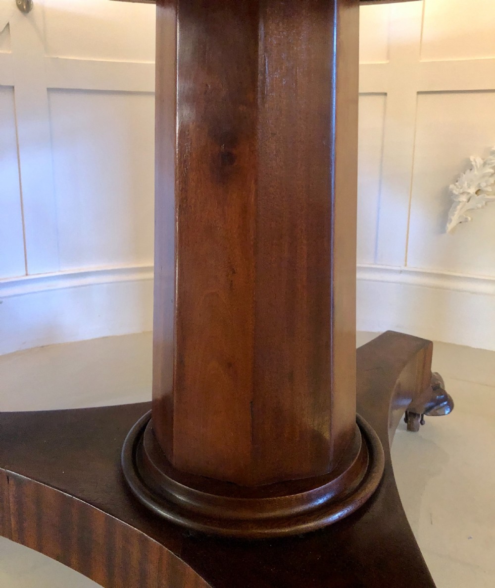  Antique William IV Mahogany Circular Centre Table View VII