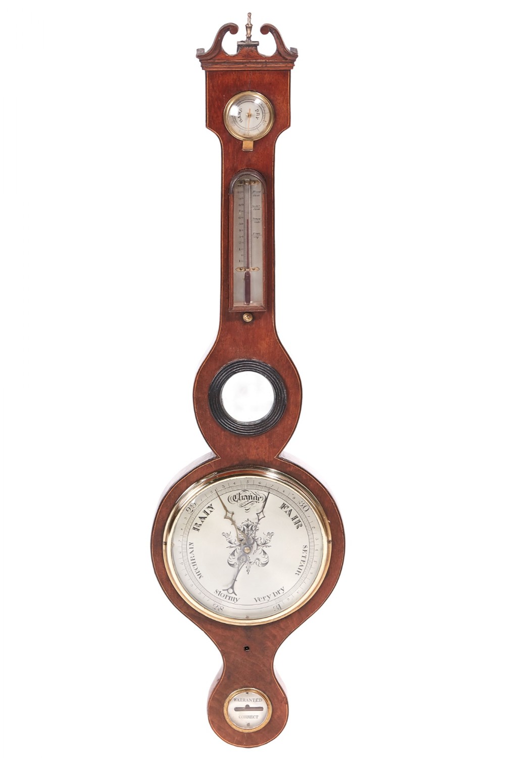 Antique Georgian Mahogany Banjo Barometer