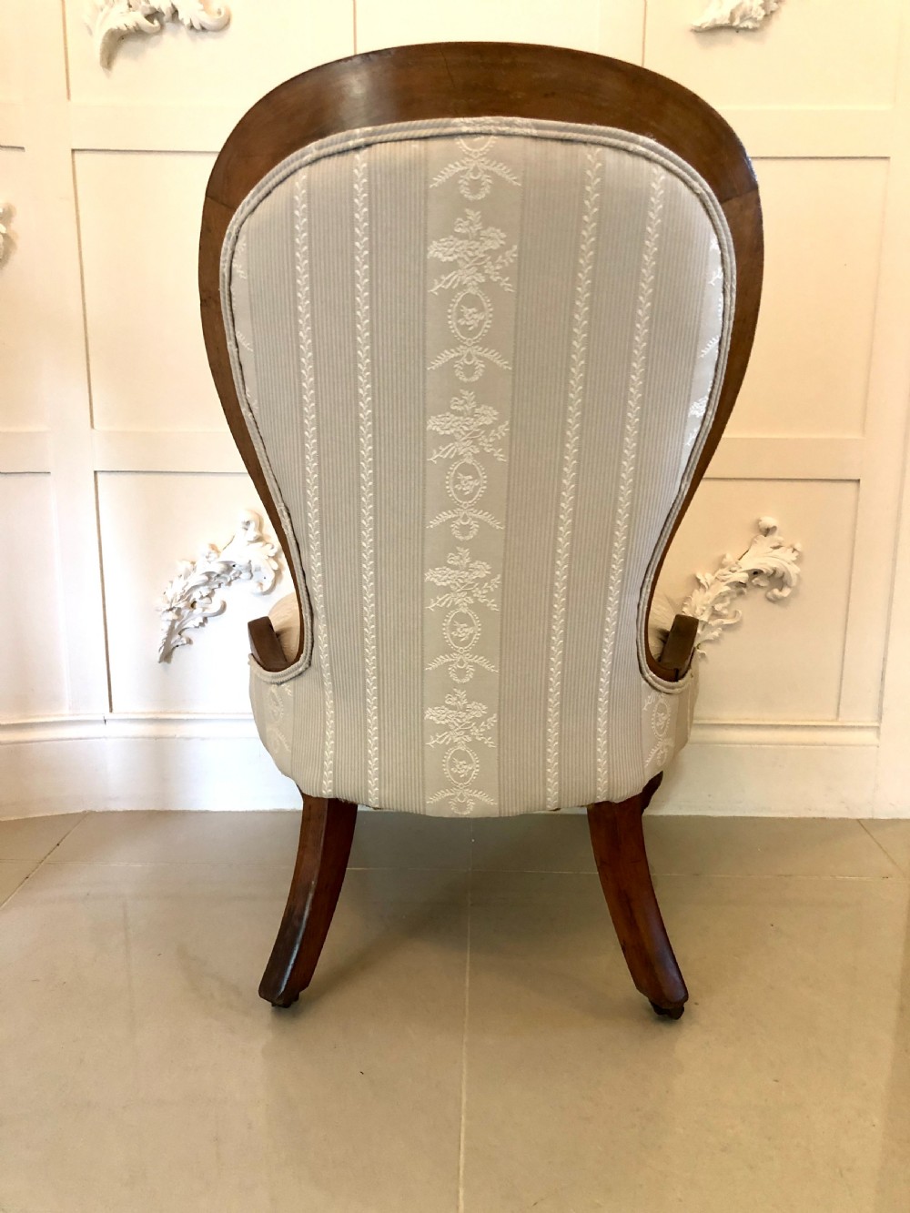 Antique Victorian Walnut Spoon Back Ladies Chair View VIII