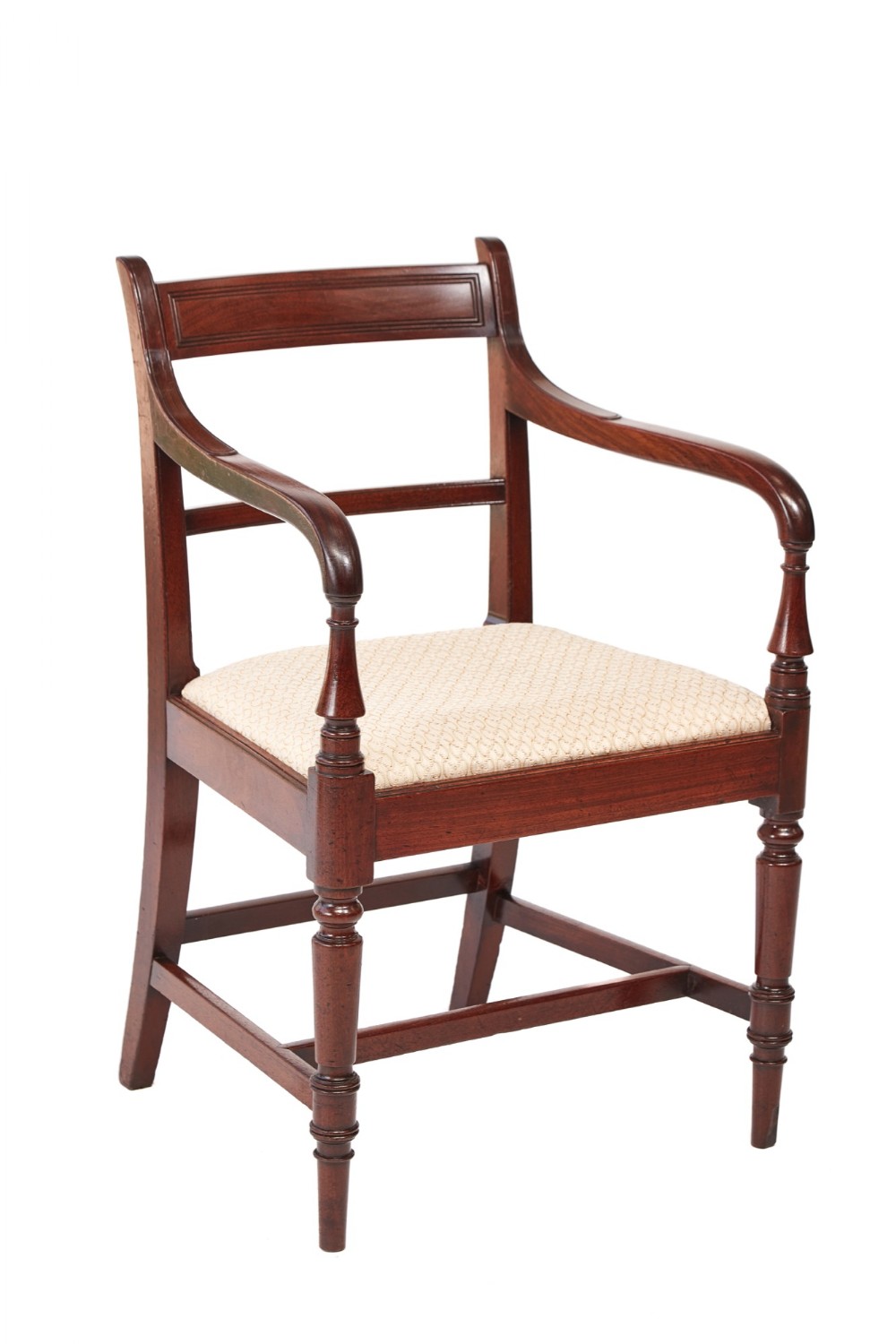 Fine Quality George III Antique Mahogany Desk/Carver Chair

