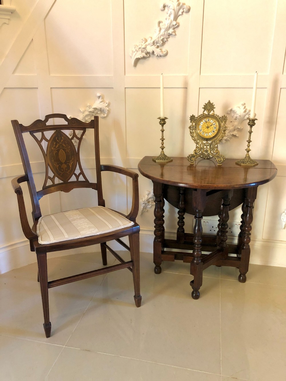  Antique Oak Gateleg Table
 View II