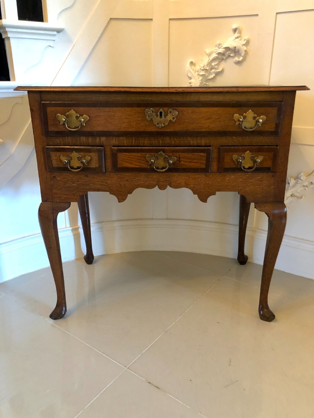 Antique George III Oak Lowboy

