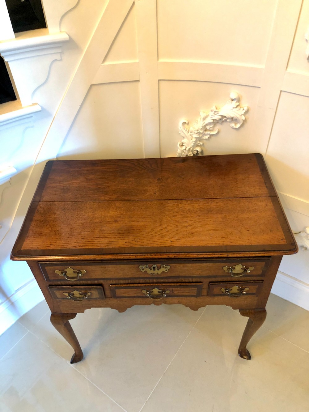  Antique George III Oak Lowboy

 View IV