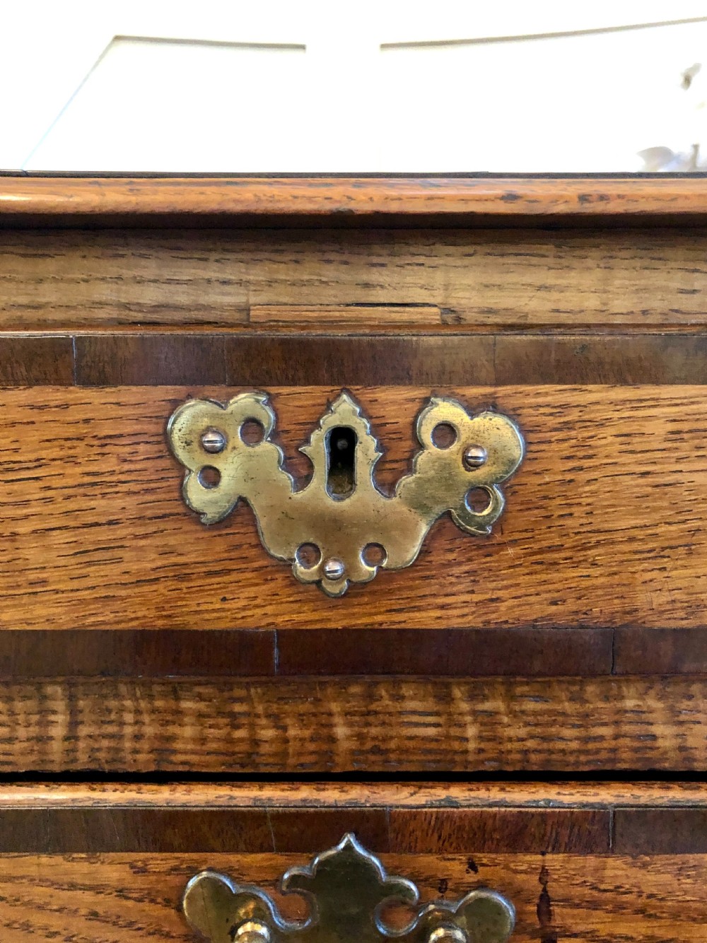  Antique George III Oak Lowboy

 View V