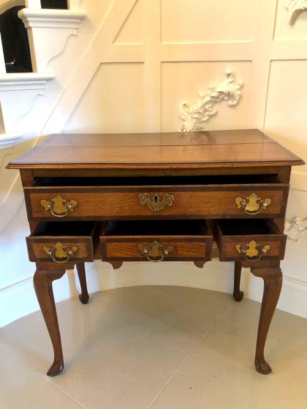  Antique George III Oak Lowboy

 View VII
