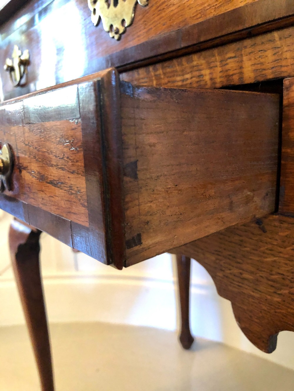  Antique George III Oak Lowboy

 View VIII