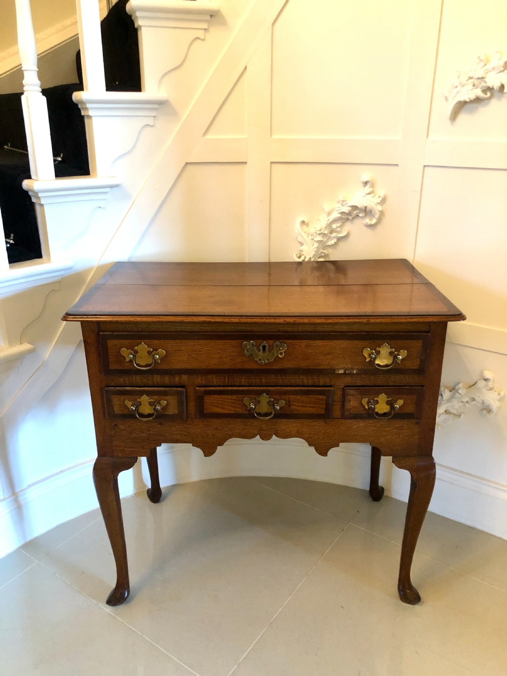  Antique George III Oak Lowboy

 View IX