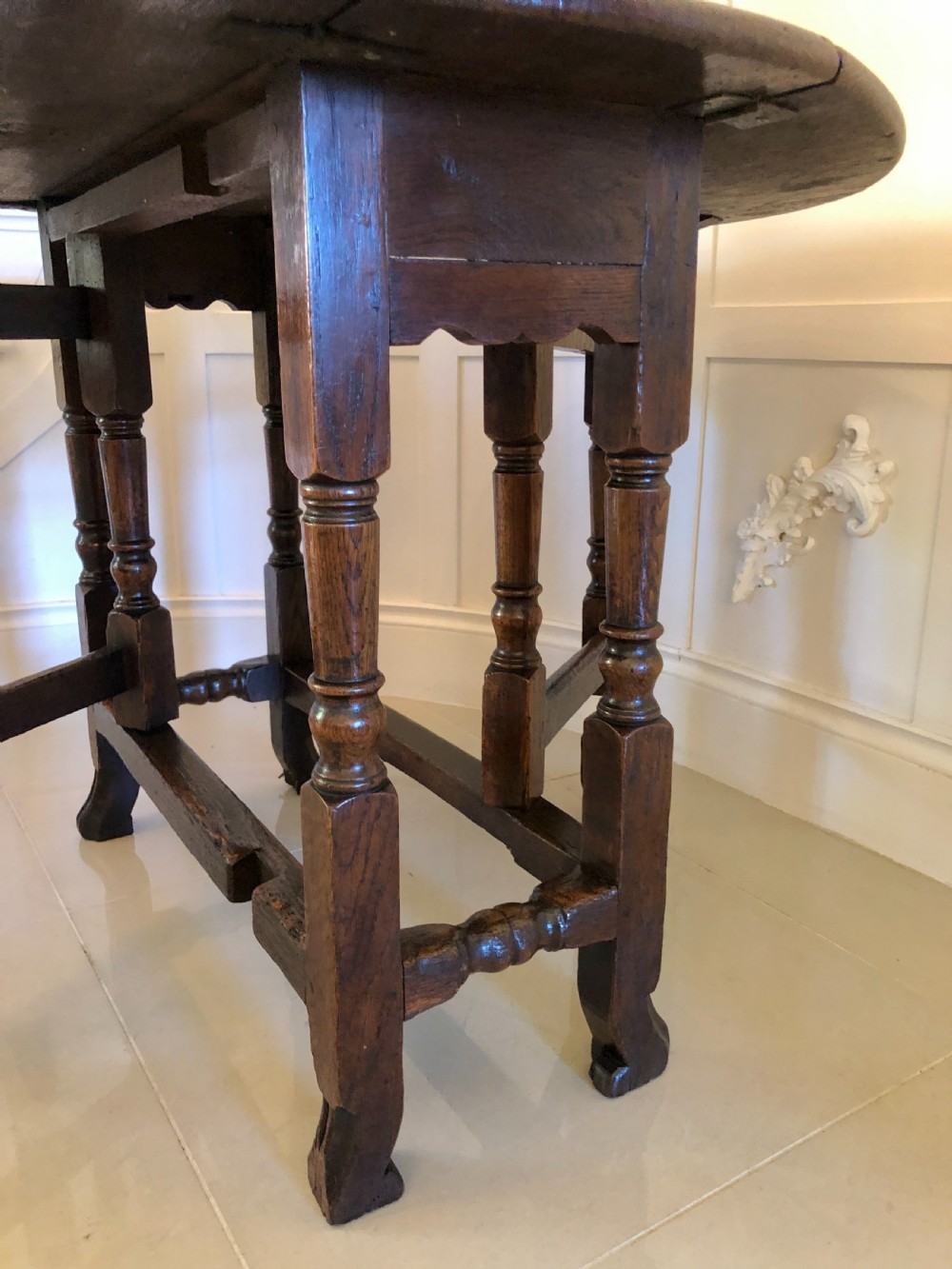 Antique 18th Century Oak Gateleg Table View X