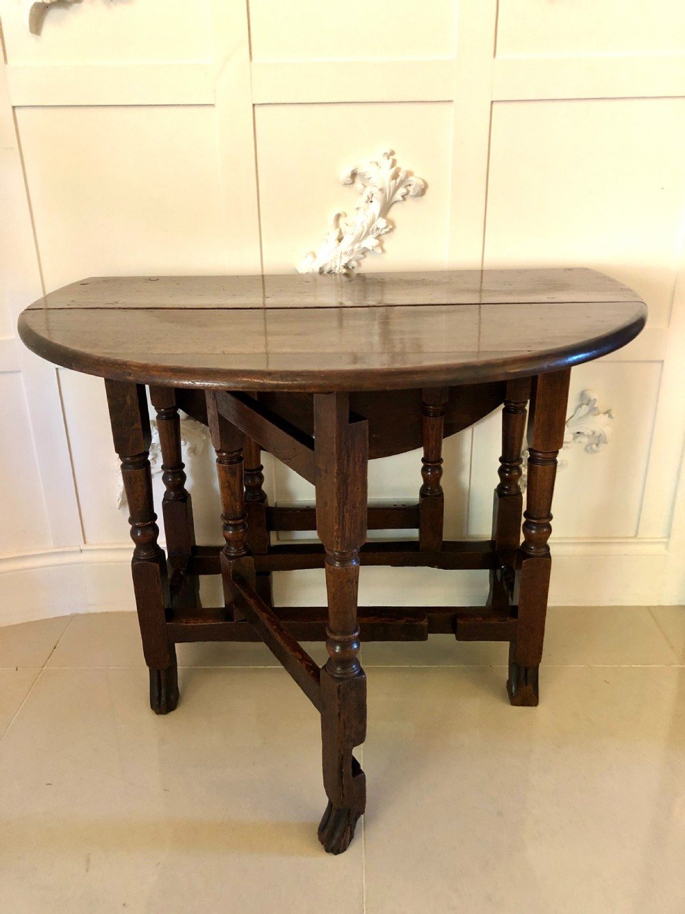 Antique 18th Century Oak Gateleg Table View XIV