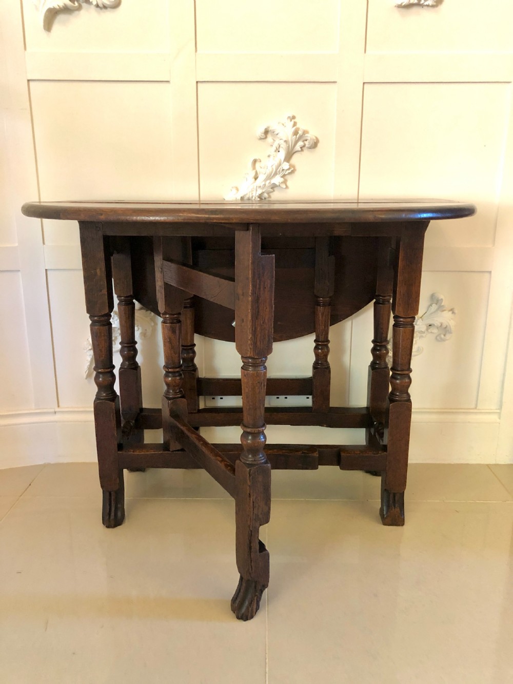Antique 18th Century Oak Gateleg Table View XV