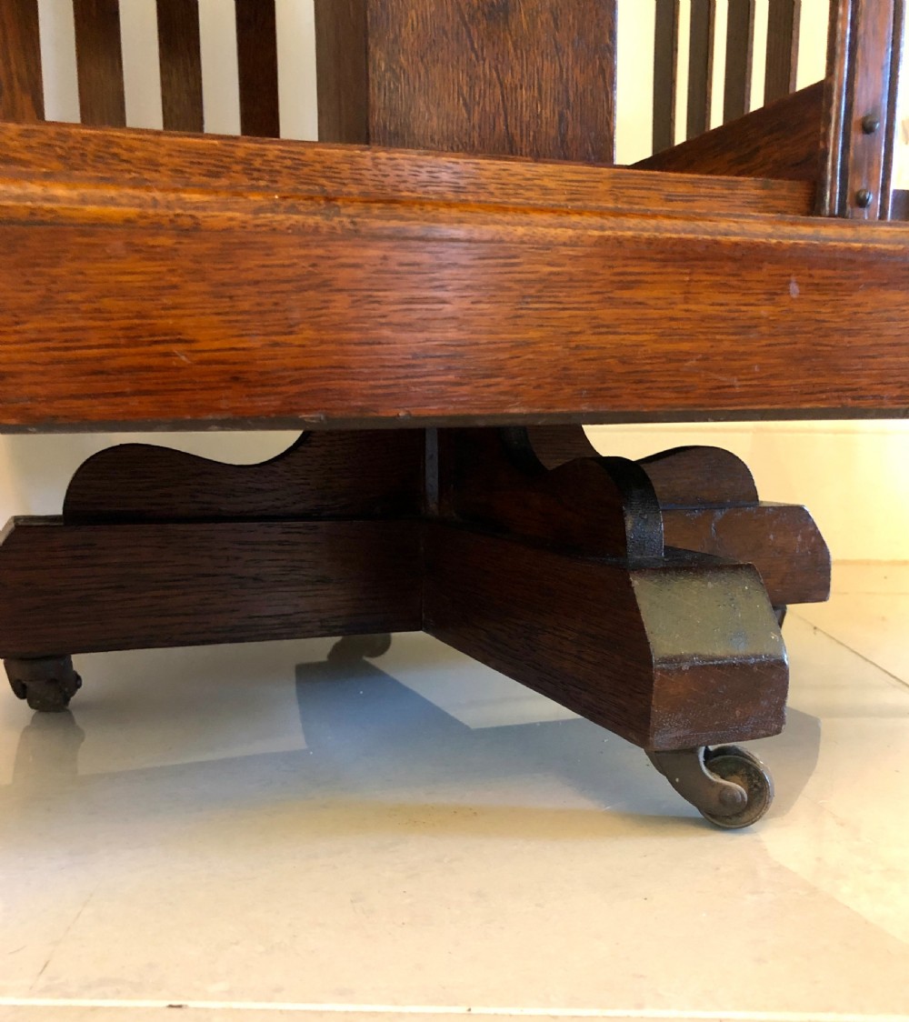  Antique Edwardian Oak Revolving Bookcase  

 View IV