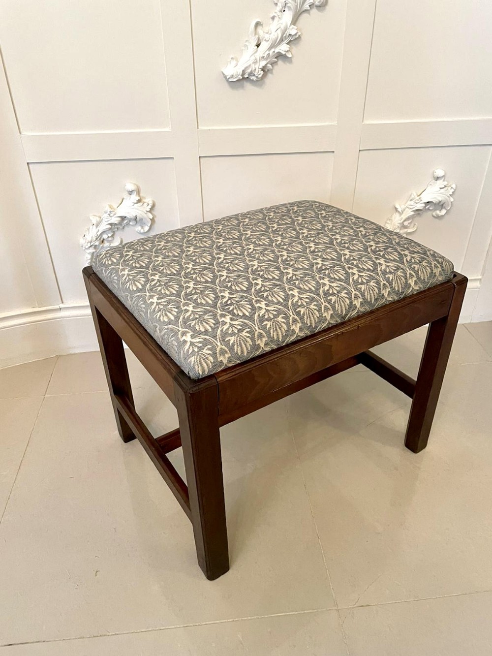 Antique Mahogany Footstool 
