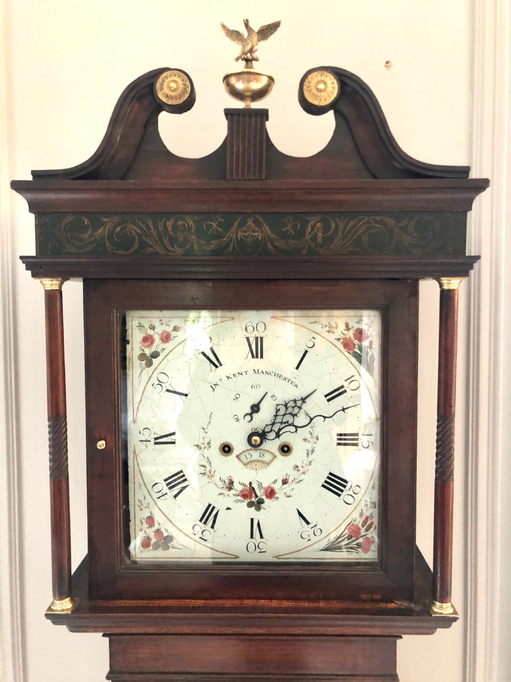  Antique George III Oak Longcase Clock Signed John Kent Manchester View V
