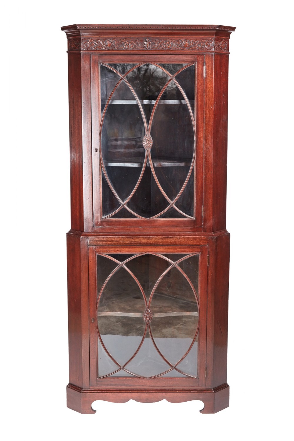 Antique Mahogany Astragal Glazed Corner Cabinet