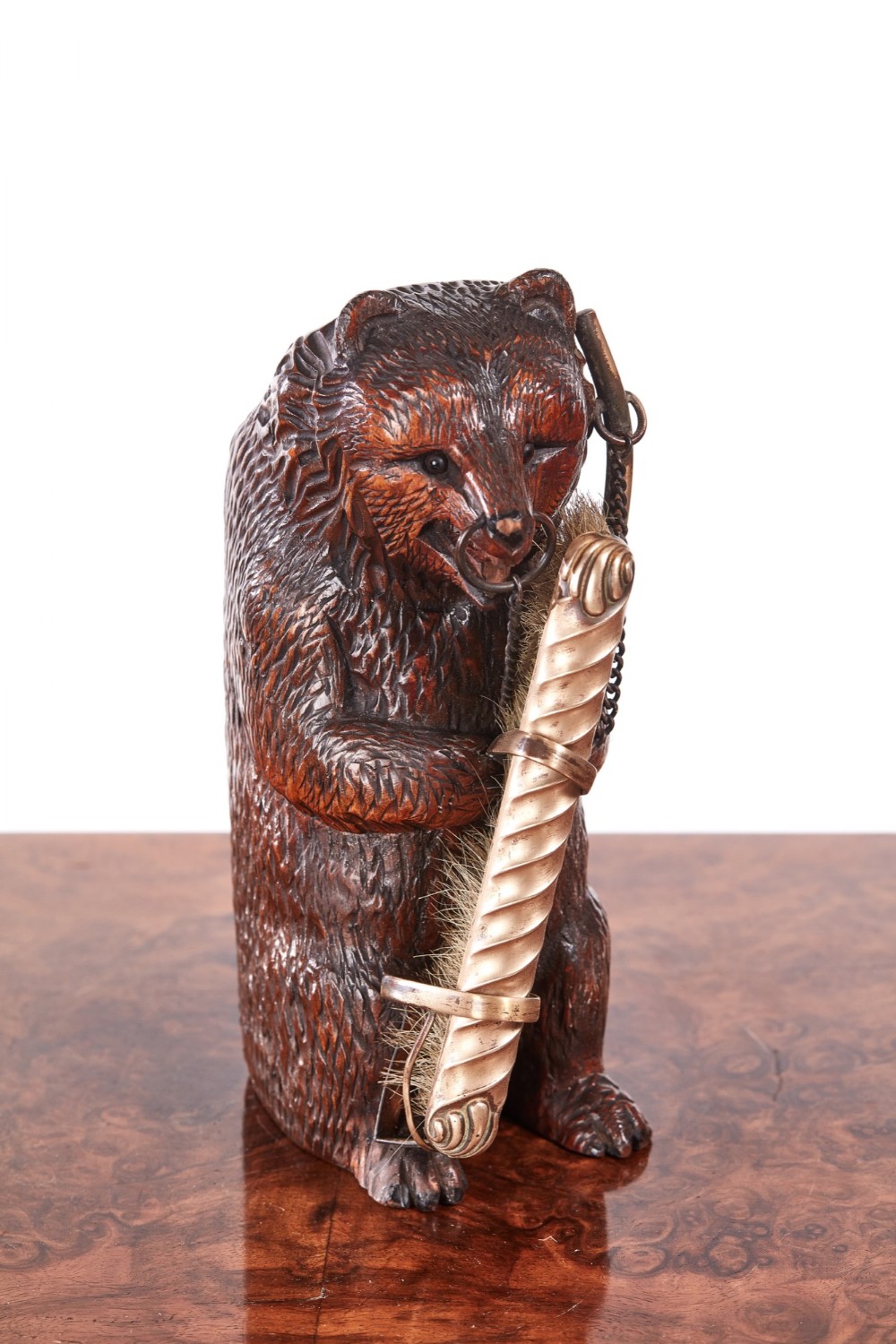  Unusual 19th Century Antique Carved Black Forest Bear

