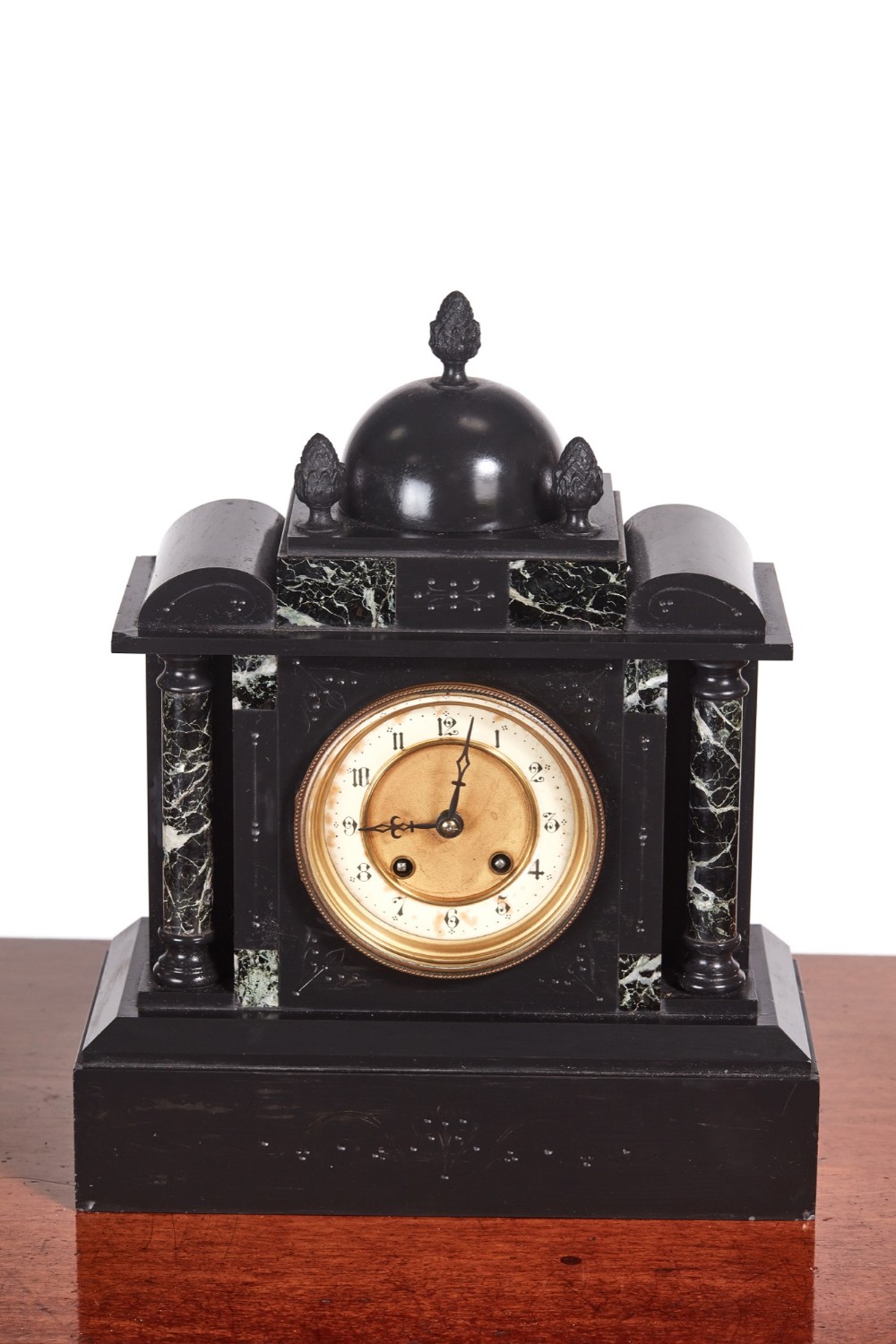 Antique Victorian Marble Eight Day Striking Mantel Clock 

