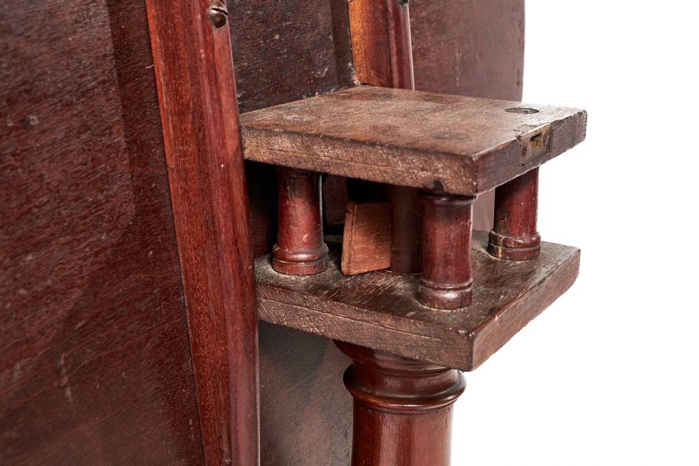 George III antique mahogany tripod table View II