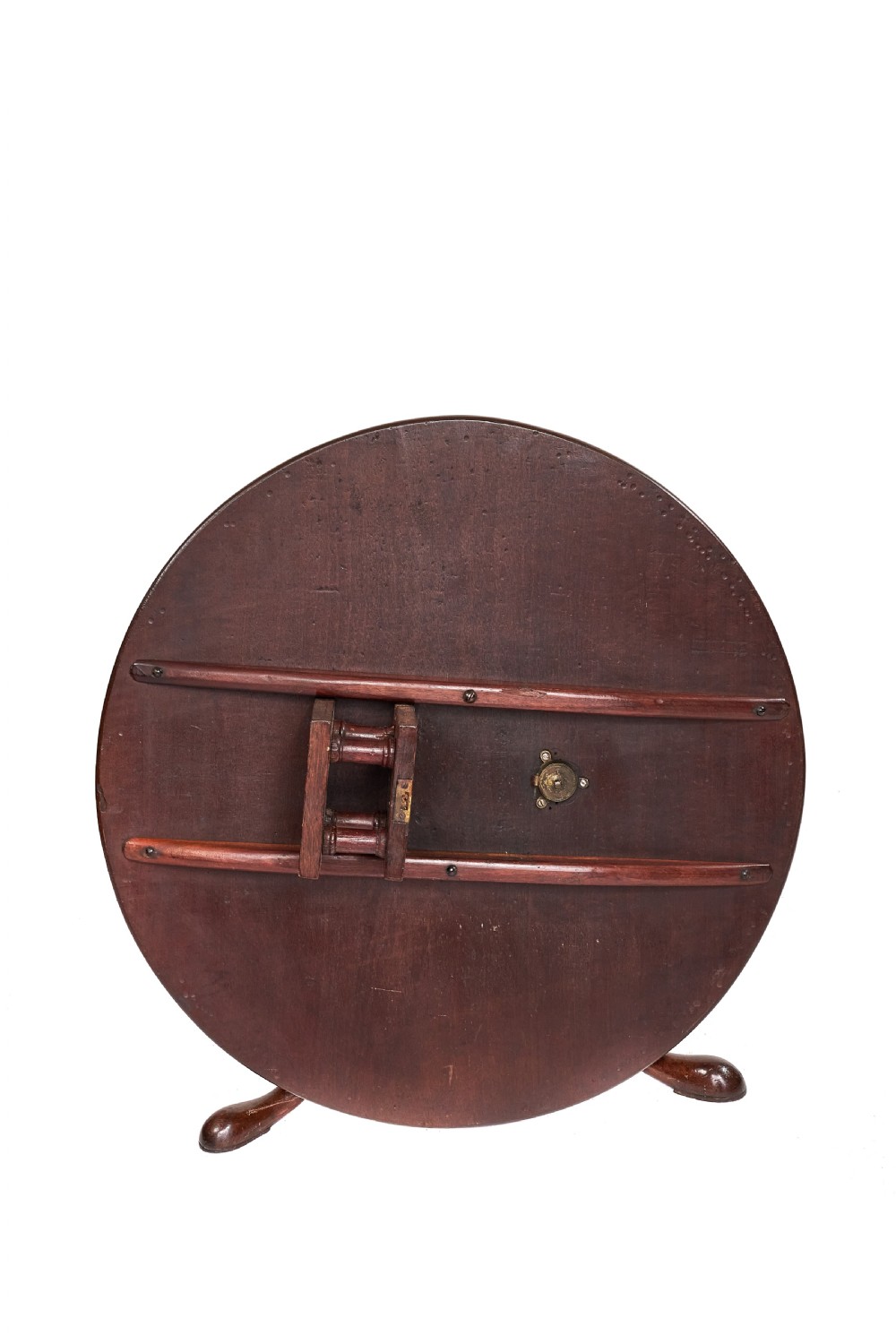 George III antique mahogany tripod table View IV