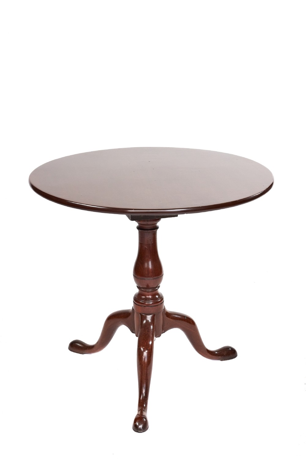 George III antique mahogany tripod table View VII