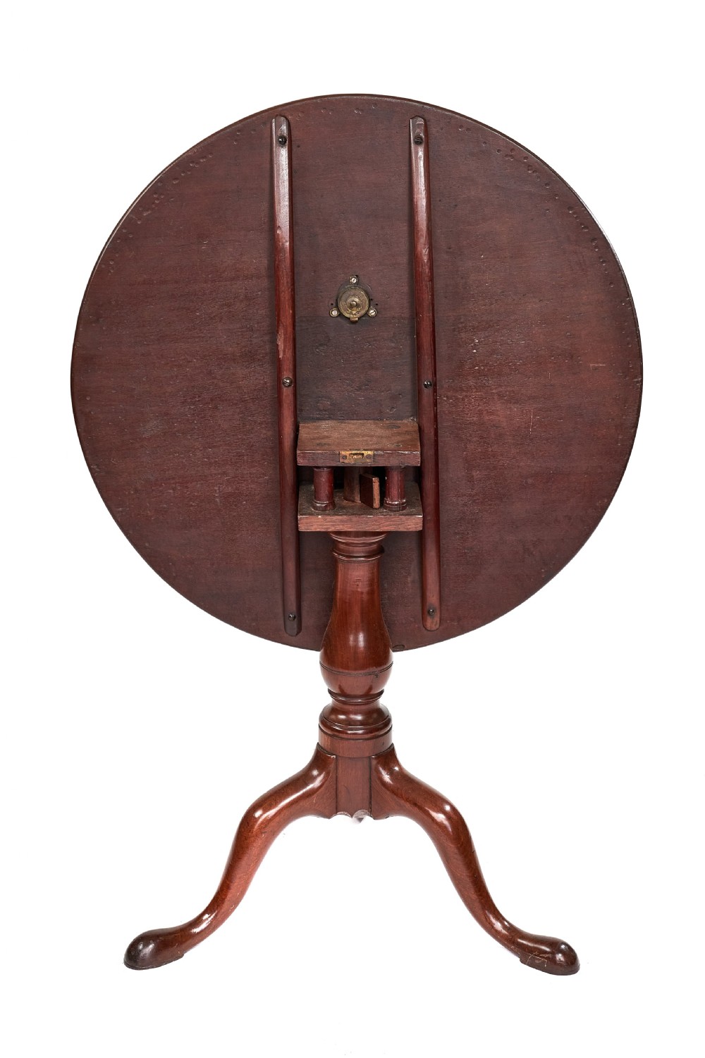George III antique mahogany tripod table View IX