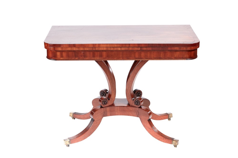  Fine Regency Antique Mahogany Card/Side Table