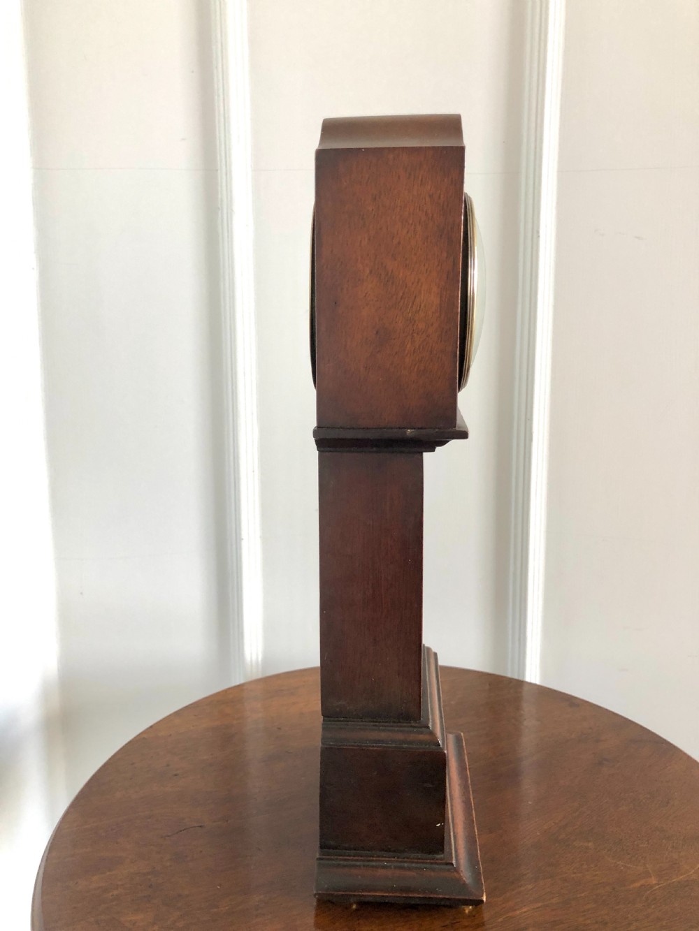 Antique inlaid mahogany apprentice miniature longcase clock View IV