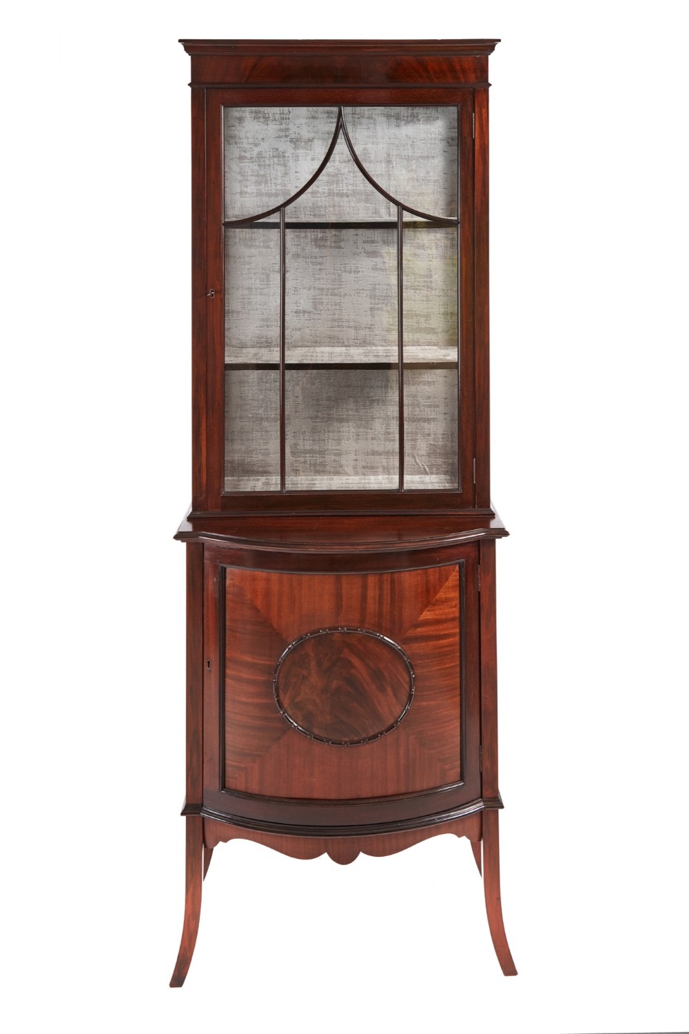 Antique mahogany display cabinet