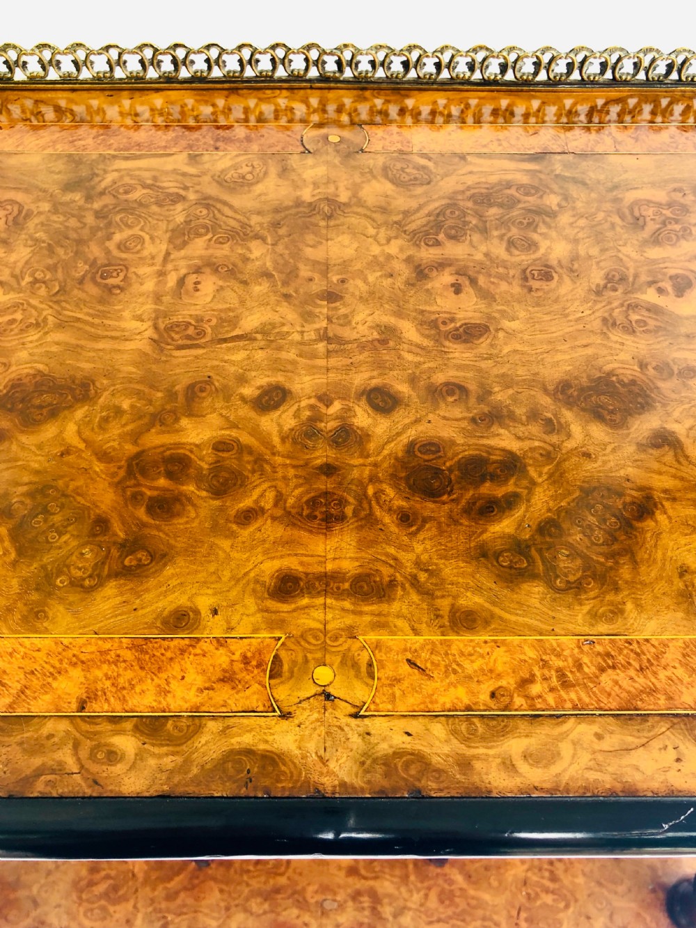  Outstanding Quality Inlaid Burr Walnut Music Cabinet/Canterbury View VIII
