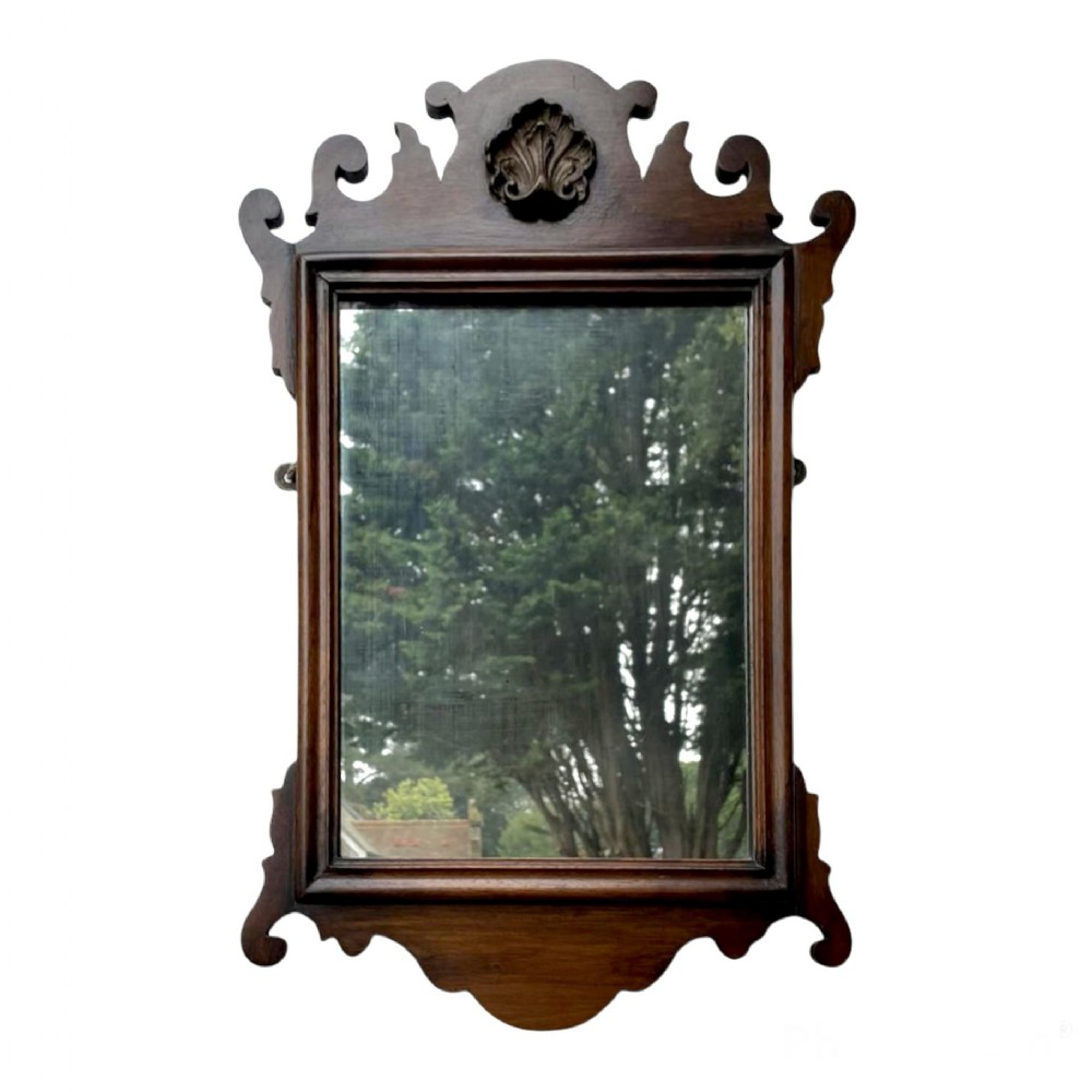   Antique Victorian Carved Mahogany Wall Mirror 

