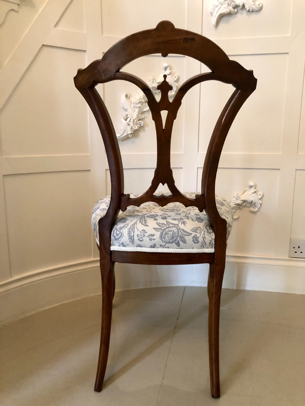 Quality Set of 4 Antique Victorian Walnut Dining Chairs  View III