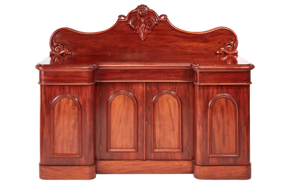 Quality Victorian Carved Mahogany Sideboard
