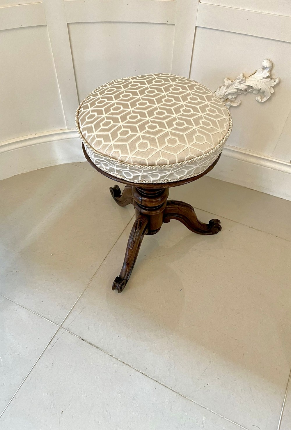  Antique Victorian Quality Rosewood Revolving Piano Stool 