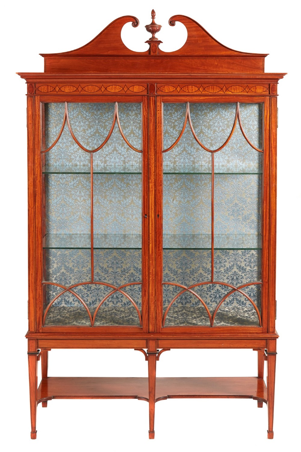 Fine and Outstanding Quality Inlaid Satinwood Display Cabinet
