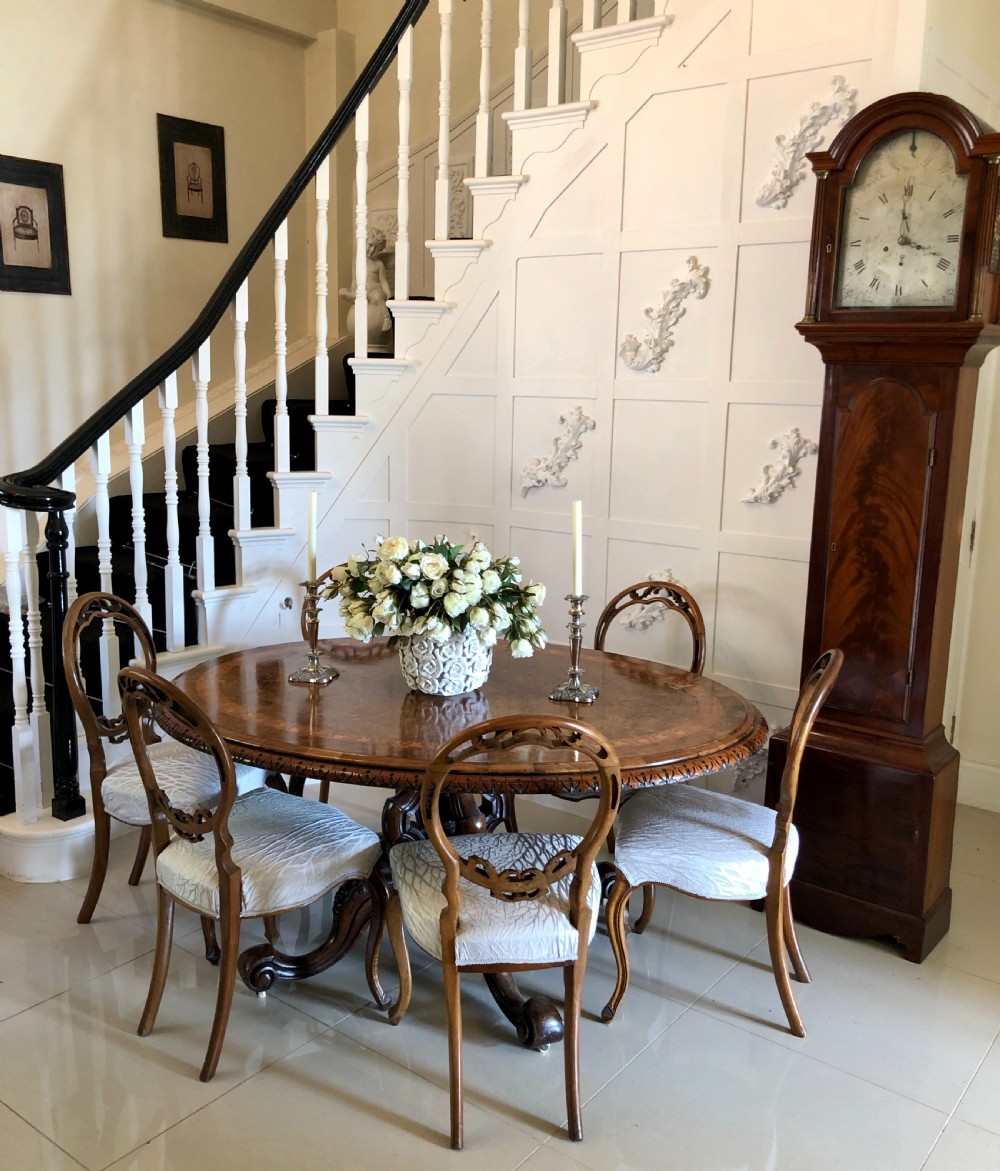 Fine Quality Set of Six Victorian Antique Walnut Dining Chairs View X