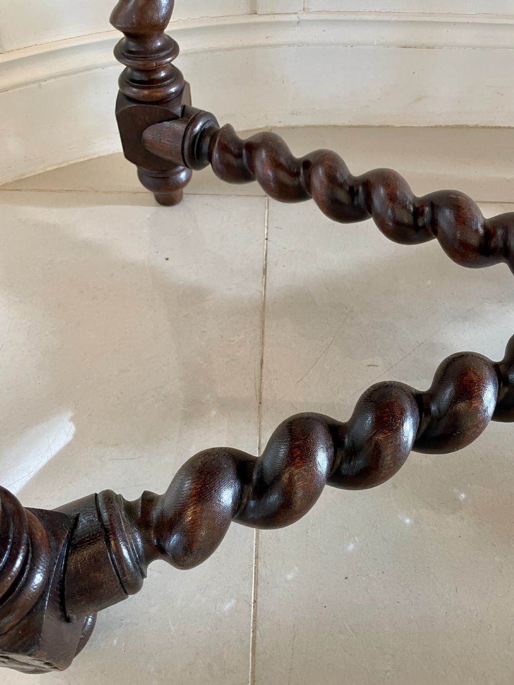  Antique Victorian Quality Carved Oak Freestanding Centre Table 
 View VI