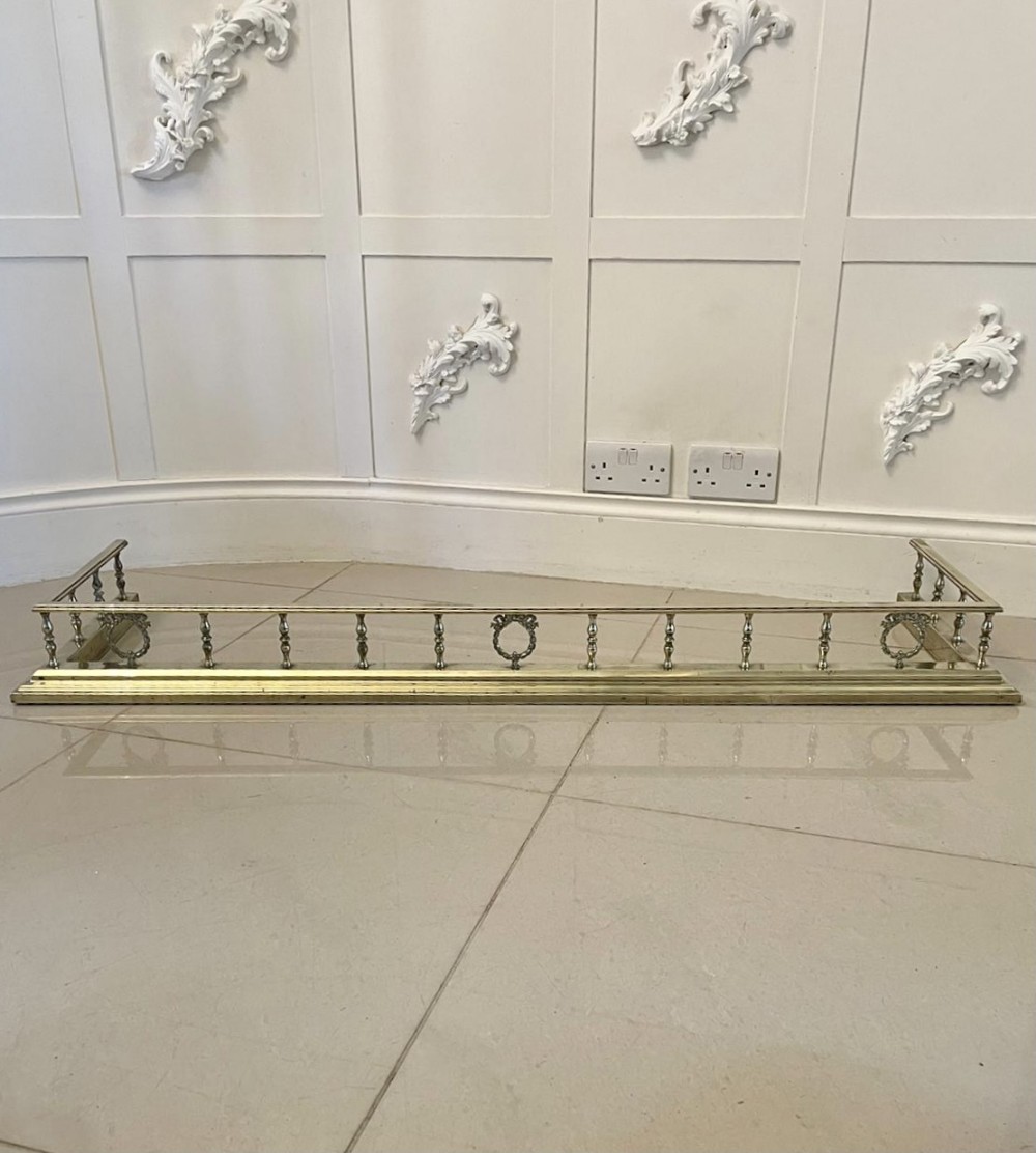   Antique Victorian Quality Brass Fender 
