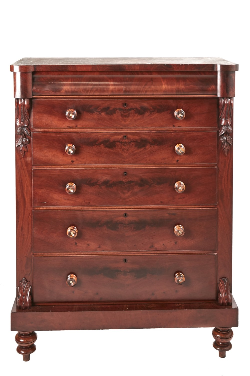Quality Tall Victorian Mahogany Chest of Drawers