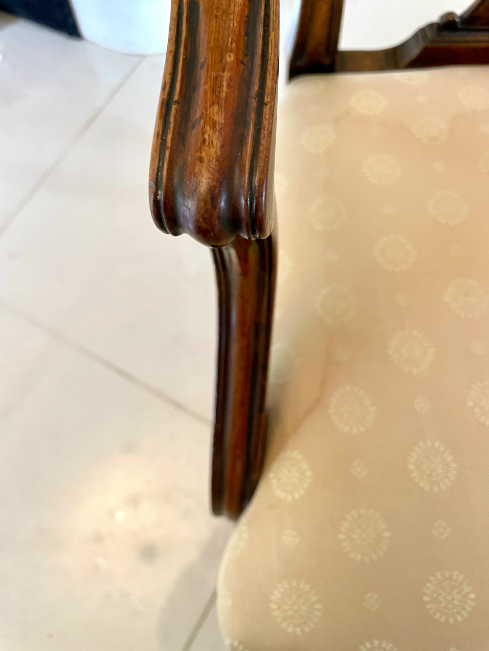 Pair of Antique 19th Century Quality Carved Mahogany Desk Chairs
 View II