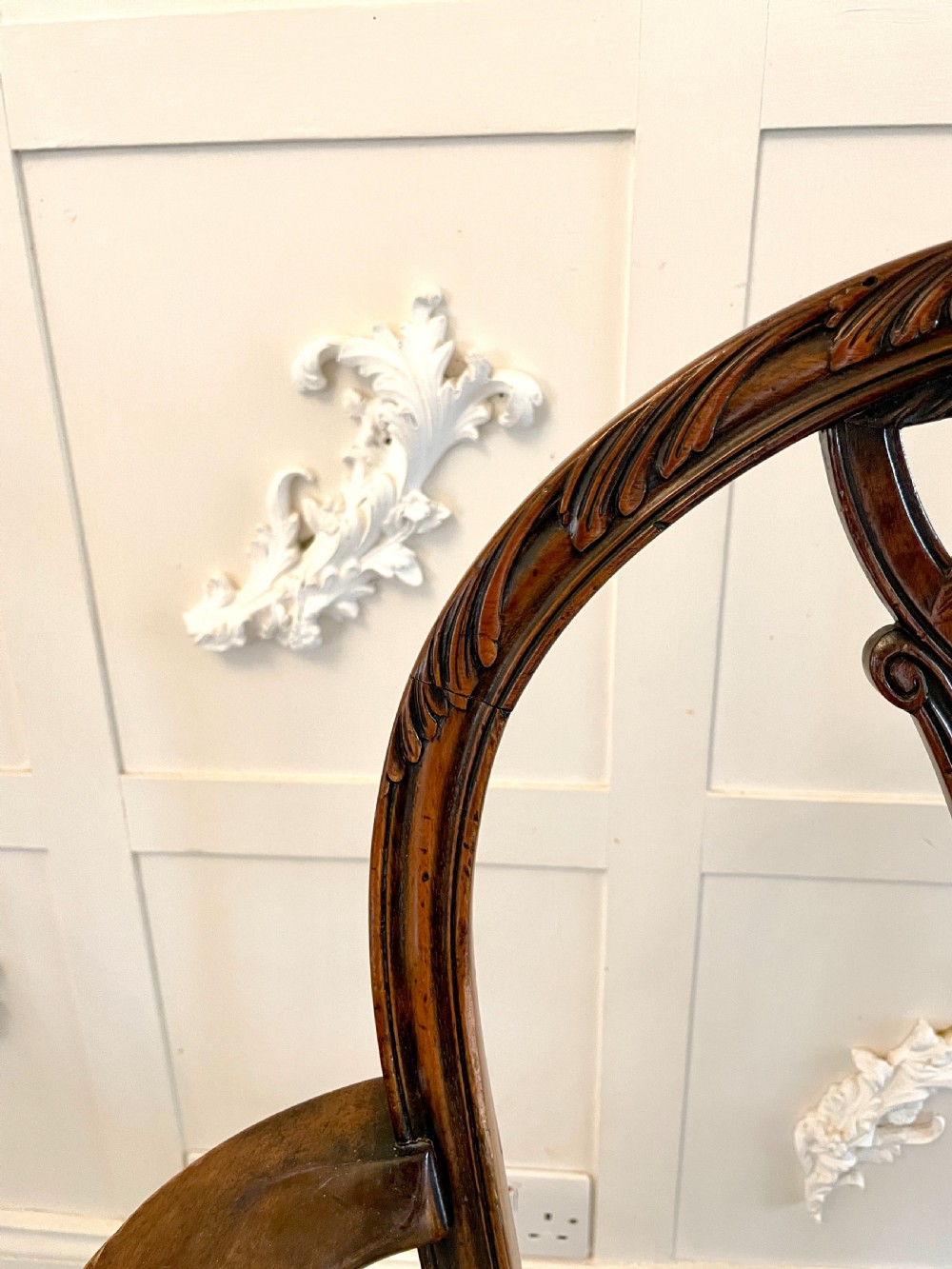 Pair of Antique 19th Century Quality Carved Mahogany Desk Chairs
 View VI