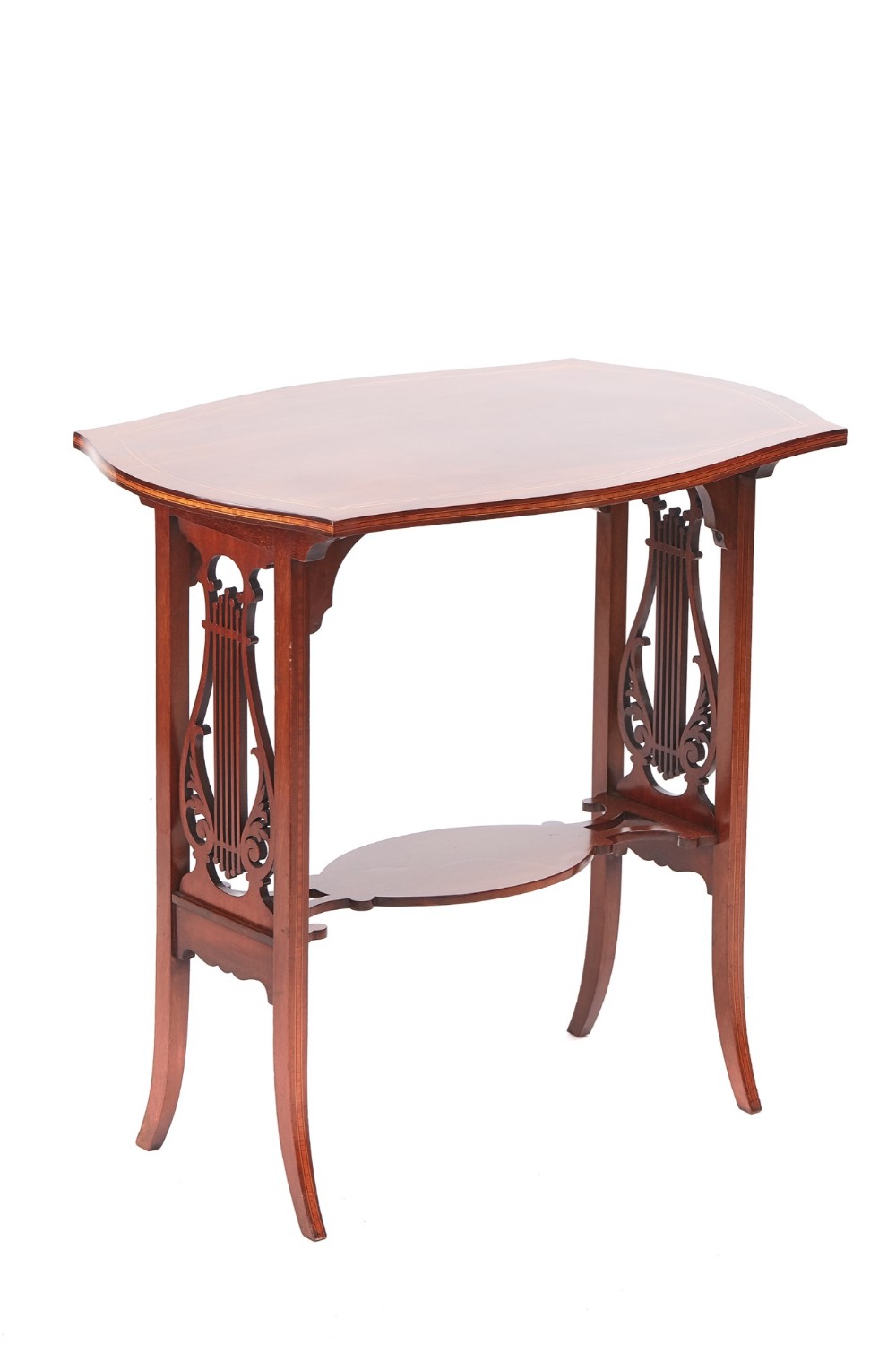 Quality Edwardian Mahogany Inlaid Lamp Table