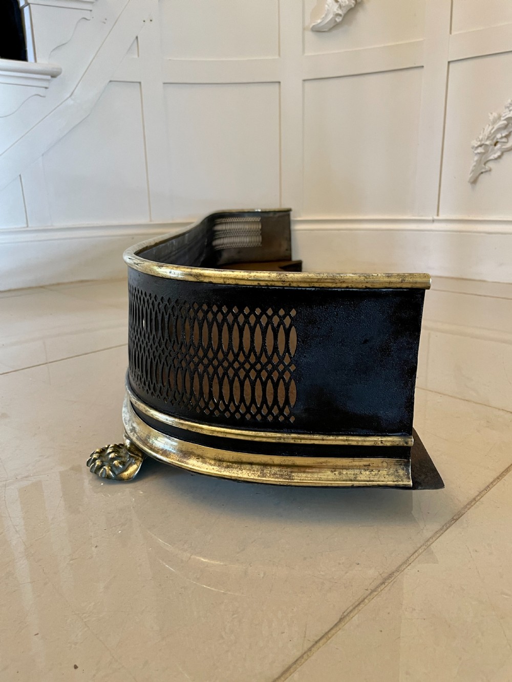  Antique George III Quality Brass and Iron Fender 

 View VII