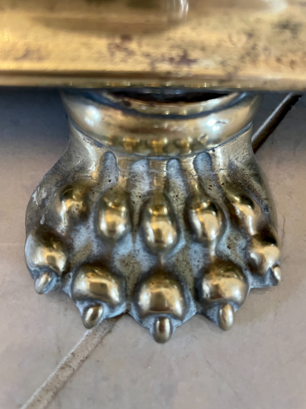  Antique George III Quality Brass and Iron Fender 

 View VIII
